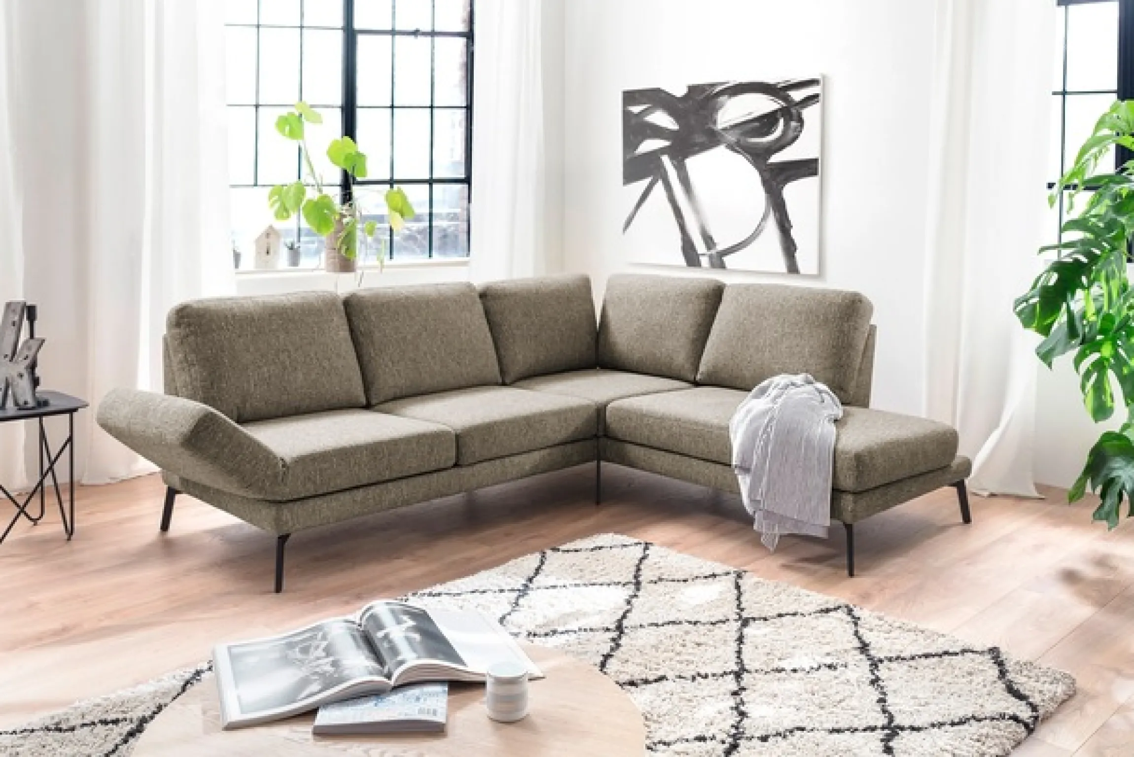 3C Candy Ecksofa »Kairo Multifunktion-Sofa, bequem und viele Komfortfunktionen, L-Form« inklusive Drehsitz-, Armlehnen- und Rückenverstellung