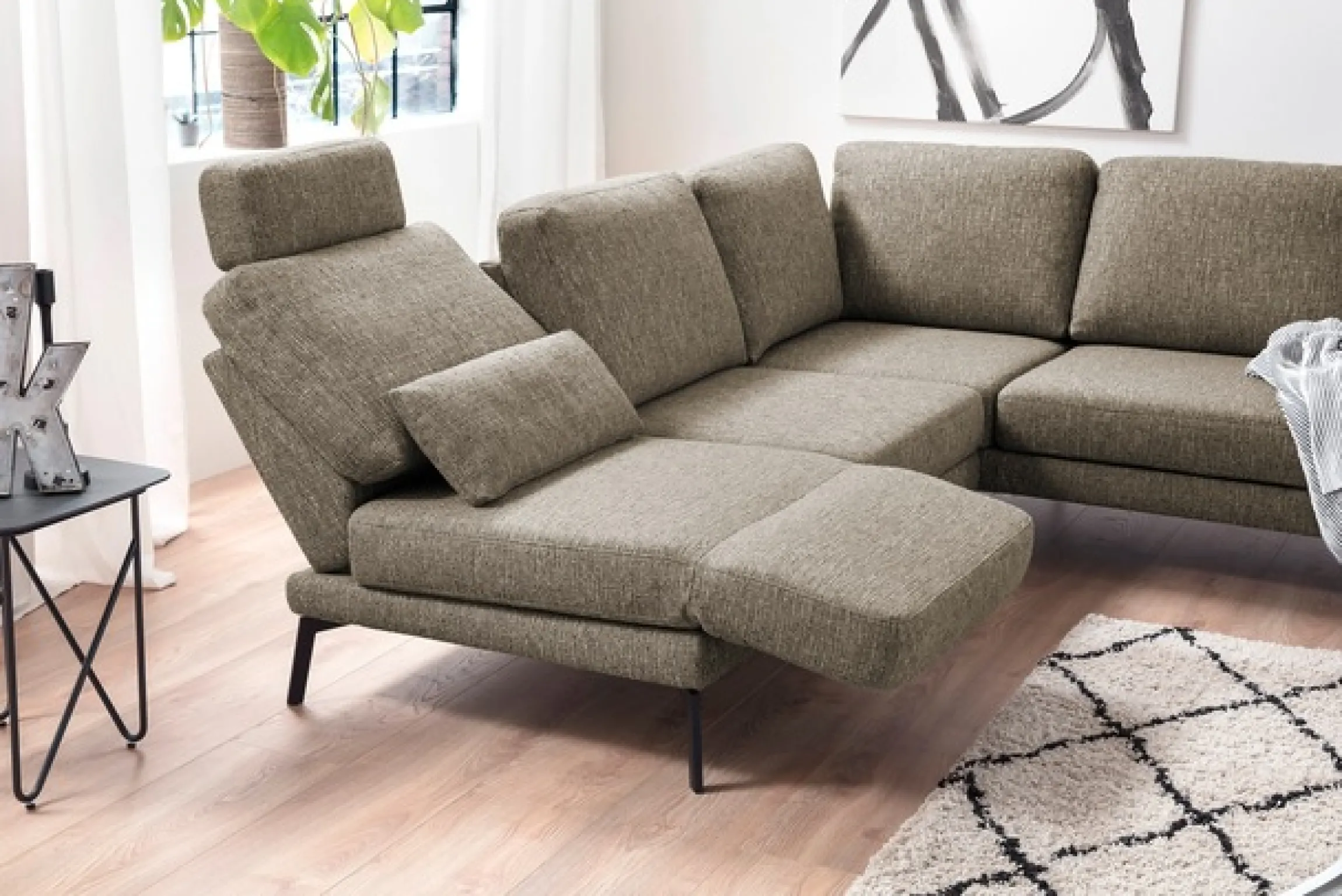 3C Candy Ecksofa »Kairo Multifunktion-Sofa, bequem und viele Komfortfunktionen, L-Form« inklusive Drehsitz-, Armlehnen- und Rückenverstellung