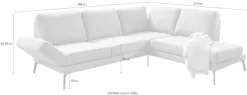 3C Candy Ecksofa »Kairo Multifunktion-Sofa, bequem und viele Komfortfunktionen, L-Form« inklusive Drehsitz-, Armlehnen- und Rückenverstellung