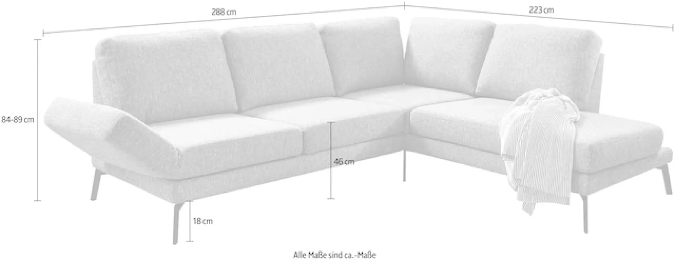 3C Candy Ecksofa »Kairo Multifunktion-Sofa, bequem und viele Komfortfunktionen, L-Form« inklusive Drehsitz-, Armlehnen- und Rückenverstellung
