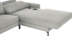 3C Candy Ecksofa »Lecce, wahlweise PUR-Schaumstoff oder Tonnentaschenfederkern« Bett im 2,5-Sitzer, teilmotorische Schlaffunktion im Longchair, L-Form