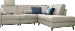 3C Candy Ecksofa »Mainau modern und elegant, mit gutem Sitzkomfort, Breite 257cm, L-Form« wahlweise mit elektrischer Relaxfunktion, Federkern