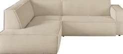 3C Candy Ecksofa »Matteo in elegant, kubischer Formensprache, bequem, L-Form« mit auffälliger Kedernaht, Cord-Bezug, Lounge-Charakter, OTTOs Choice