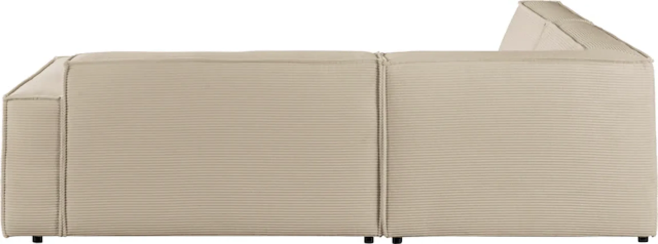 3C Candy Ecksofa »Matteo in elegant, kubischer Formensprache, bequem, L-Form« mit auffälliger Kedernaht, Cord-Bezug, Lounge-Charakter, OTTOs Choice