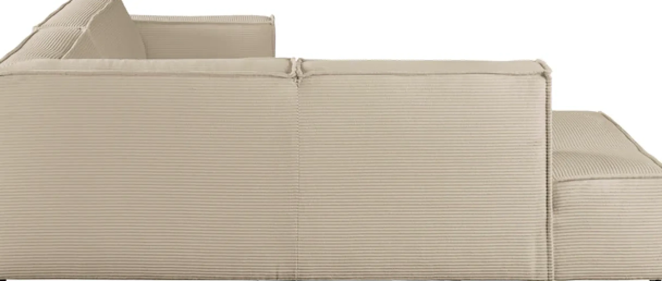 3C Candy Ecksofa »Matteo in elegant, kubischer Formensprache, bequem, L-Form« mit auffälliger Kedernaht, Cord-Bezug, Lounge-Charakter, OTTOs Choice