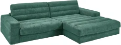 3C Candy Ecksofa »Stripes Mega-Sofa, bequem und komfortabel, L-Form« Lose Rückenkissen, mit feiner Quersteppung, Cord-Bezug