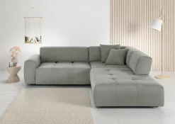 3C Candy Ecksofa »Yoshy Komfortsofa, bequem und modern, hochwertige Verarbeitungsdetails« Zwei verschiedene Sitztiefen durch verstellbare Rückenlehne, L-Form