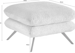 3C Candy Polsterhocker »Beatrice« quadratisch 70x70cm, in Fellimitat