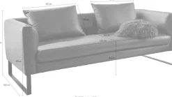 3C Candy 2,5-Sitzer »Avola elegantes Leder Sofa mit tollem Sitzkomfort, bequem« tolle Details und hochwertige Verarbeitung