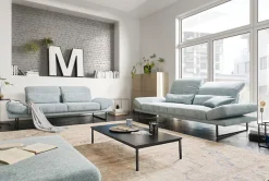 3C Candy 2-Sitzer »Mallow Designsofa mit Komfortfunktionen, modern und bequem,« Verstellbare Armlehne und Kopfteil, manuelle Sitztiefenverstellung