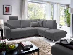 3C Carina Ecksofa »Korfu L-Form« incl.- 1 Kopfstütze, wahlweise mit Schlafunktion und Stauraum