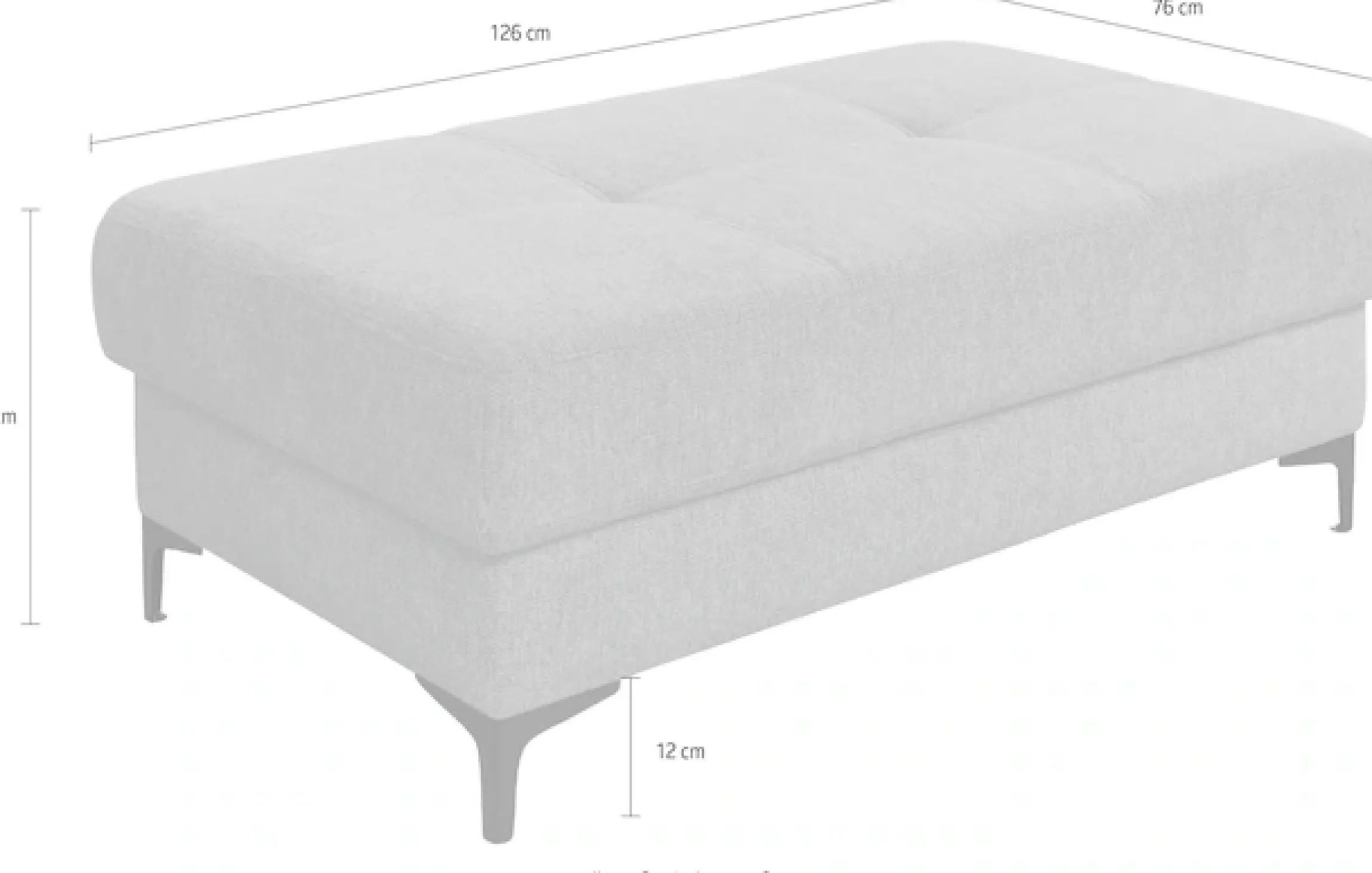3C Carina Hockerbank »Burnaby« passend zur Serie "Burnaby", B/T/H: 126/76/47 cm