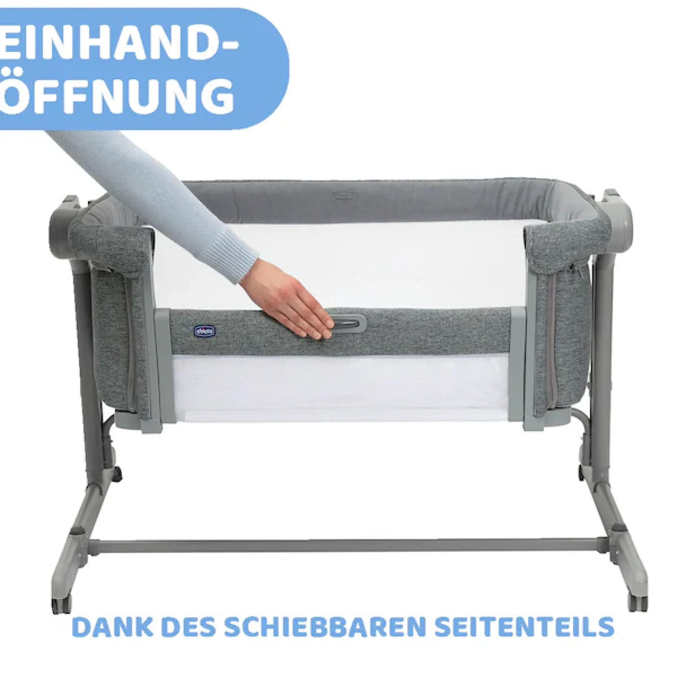 Chicco Beistellbett »Next2Me Magic Evo Dark Grey« mit Schaukelmodus; inklusive Transporttasche