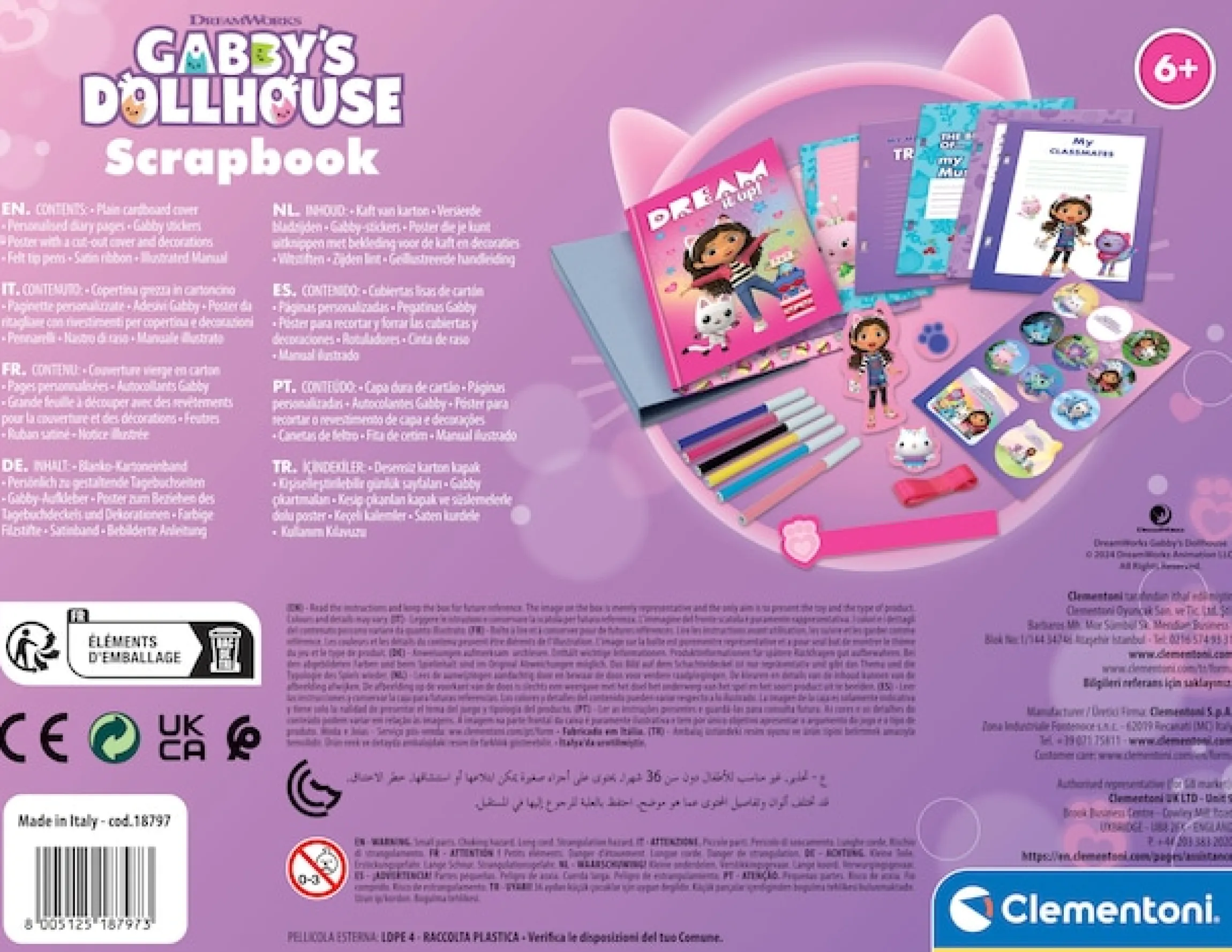 Clementoni® Tagebuch »Gabby's Dollhouse, Tagebuch« Made in Europe
