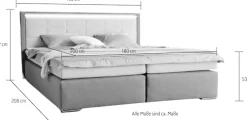COLLECTION AB Boxspringbett »30 Jahre Jubiläums-Modell Athena« in H2,H3 & H4, wahlweise mit LED-Leiste