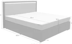 COLLECTION AB Boxspringbett »30 Jahre Jubiläums-Modell Athena« in H2,H3 & H4, wahlweise mit LED-Leiste