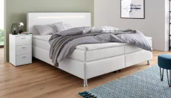COLLECTION AB Boxspringbett »London, inklusive Topper und Kissen, mit LED-Beleuchtung« Boxspringbett erhältlich in 90cmx200cm, 140cmx200cm & 180cmx200cm