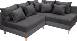 COLLECTION AB Ecksofa »Anton L-Form, B: 201 cm« 5 Zierkissen, Federkern