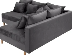 COLLECTION AB Ecksofa »Anton L-Form, B: 201 cm« 5 Zierkissen, Federkern
