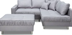 COLLECTION AB Ecksofa »Cannes L-Form, B: 215 cm« Set: Sofa & Hocker, 2 Zierkissen, Federkern
