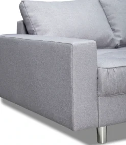 COLLECTION AB Ecksofa »Cannes L-Form, B: 215 cm« Set: Sofa & Hocker, 2 Zierkissen, Federkern