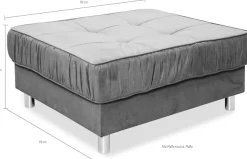 COLLECTION AB Ecksofa »Cannes L-Form, B: 215 cm« Set: Sofa & Hocker, 2 Zierkissen, Federkern