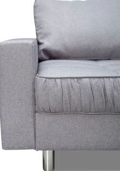 COLLECTION AB Ecksofa »Cannes L-Form, B: 215 cm« Set: Sofa & Hocker, 2 Zierkissen, Federkern