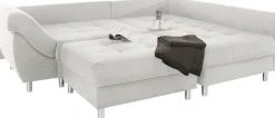 COLLECTION AB Ecksofa »Innsbruck L-Form, B: 247 cm« Set: Sofa & Hocker, 3 Zierkissen, Federkern