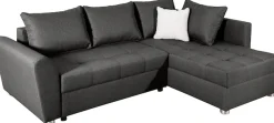 COLLECTION AB Ecksofa »Jana L-Form, B: 220 cm« Schlaffunktion, Bettkasten & 1 Zierkissen, Federkern