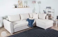 COLLECTION AB Ecksofa »Jana XL L-Form, B: 250 cm« Schlaffunktion, Bettkasten & 1 Zierkissen, Federkern