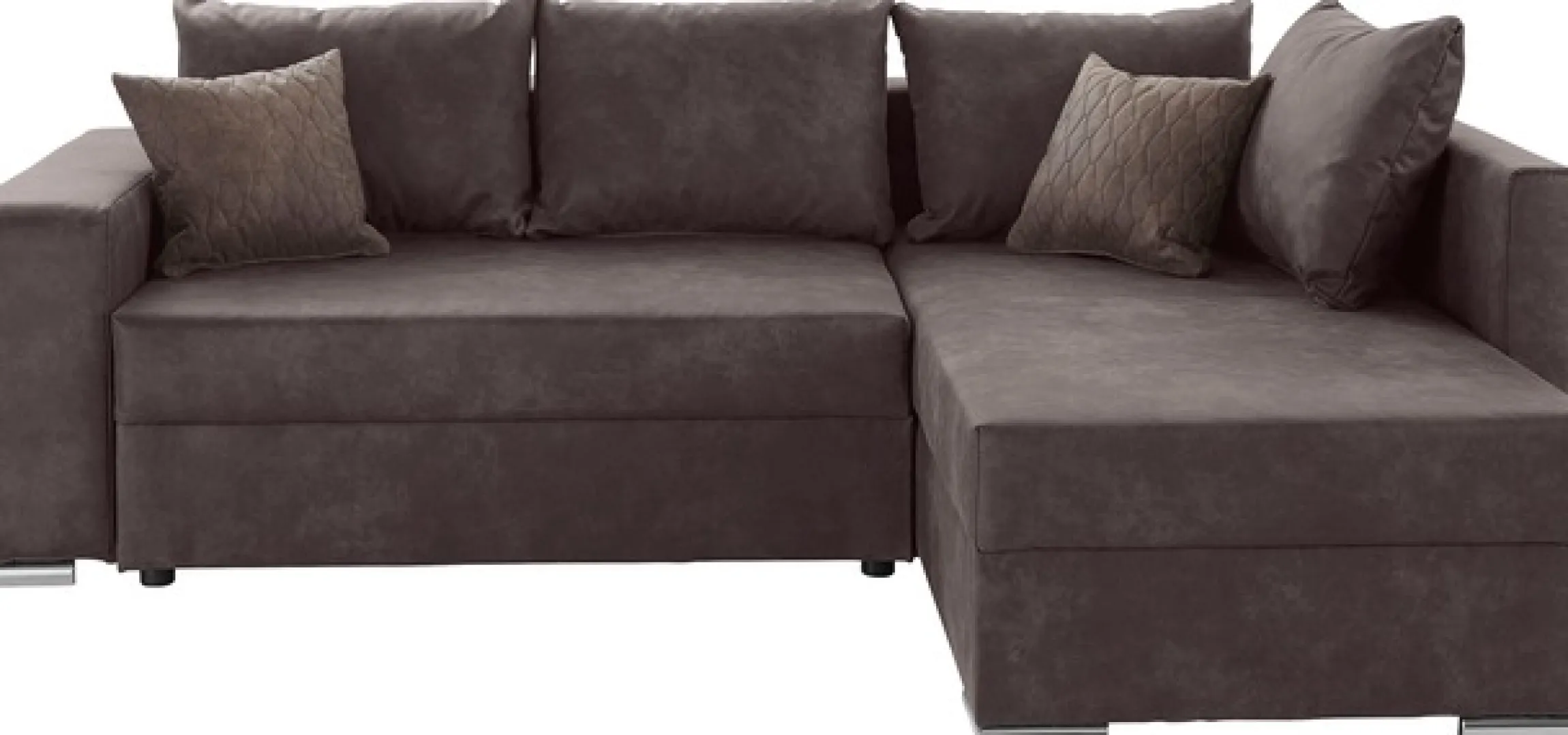 COLLECTION AB Ecksofa »John L-Form, B: 226 cm« Schlaffunktion, Bettkasten, Regalelement & 2 Zierkissen, Federkern
