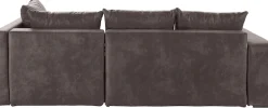 COLLECTION AB Ecksofa »John L-Form, B: 226 cm« Schlaffunktion, Bettkasten, Regalelement & 2 Zierkissen, Federkern