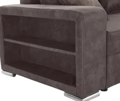 COLLECTION AB Ecksofa »John L-Form, B: 226 cm« Schlaffunktion, Bettkasten, Regalelement & 2 Zierkissen, Federkern