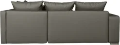 COLLECTION AB Ecksofa »John L-Form, B: 226 cm, Schlaffunktion & Bettkasten« Regalelement mit Licht, Couch mit Federkern, 2 Zierkissen