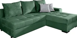 COLLECTION AB Ecksofa »Josy L-Form, B: 214 cm in Cord, Cord-Mix« Schlaffunktion, Bettkasten & 2 Zierkissen, Federkern