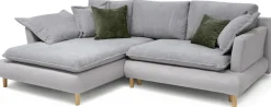 COLLECTION AB Ecksofa »Mandela L-Form, B: 264 cm« Schlaffunktion, Bettkasten & 5 Zierkissen, Federkern