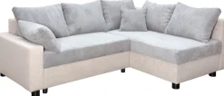 COLLECTION AB Ecksofa »Parma L-Form, B: 224 cm« Schlaffunktion, Bettkasten & 2 Zierkissen, Federkern