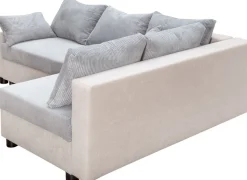 COLLECTION AB Ecksofa »Parma L-Form, B: 224 cm« Schlaffunktion, Bettkasten & 2 Zierkissen, Federkern