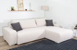 COLLECTION AB Ecksofa »Pia L-Form, B: 237 cm« Schlaffunktion, Bettkasten & 2 Zierkissen, Federkern