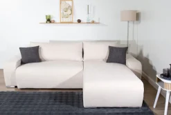 COLLECTION AB Ecksofa »Pia L-Form, B: 237 cm« Schlaffunktion, Bettkasten & 2 Zierkissen, Federkern