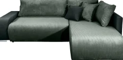 COLLECTION AB Ecksofa »Poppy L-Form, B: 227 cm« Schlaffunktion, Bettkasten & 1 Zierkissen