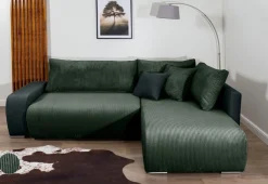 COLLECTION AB Ecksofa »Poppy L-Form, B: 227 cm« Schlaffunktion, Bettkasten & 1 Zierkissen