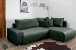 COLLECTION AB Ecksofa »Poppy L-Form, B: 227 cm« Schlaffunktion, Bettkasten & 1 Zierkissen