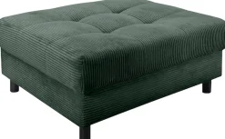 COLLECTION AB Ecksofa »Toni L-Form, B: 215 cm, XXL-Liegefläche 178x190 cm mit Hocker« Set: Sofa & Hocker, 2 Zierkissen, Federkern, frei stellbar