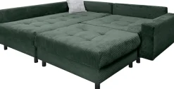 COLLECTION AB Ecksofa »Toni L-Form, B: 215 cm, XXL-Liegefläche 178x190 cm mit Hocker« Set: Sofa & Hocker, 2 Zierkissen, Federkern, frei stellbar