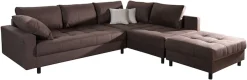 COLLECTION AB Ecksofa »Toni XL L-Form 274 cm« Set: Sofa & Hocker, 2 Zierkissen, Bonell-Federkern