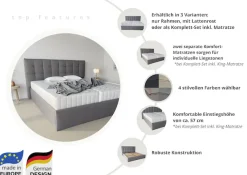 COLLECTION AB Polsterbett »Classic erhältlich in der Breite 180x200cm« Nur Rahmen, mit Lattenrost oder Komplett-Set inkl. King-Matratze(28cm)