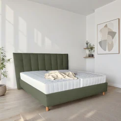 COLLECTION AB Polsterbett »CLASSIC Scandi erhältlich in der Breite 180x200cm« 3 Varianten: Rahmen, Rahmen + Rost oder Komplett-Set mit King-Matratze