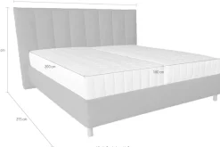 COLLECTION AB Polsterbett »CLASSIC Scandi erhältlich in der Breite 180x200cm« 3 Varianten: Rahmen, Rahmen + Rost oder Komplett-Set mit King-Matratze
