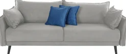 COLLECTION AB Schlafsofa »Asra, B: 228 cm, Liegel. 145x192 cm« Schlaffunktion, Bettkasten, Taschen & 2 Zierkissen, Federkern